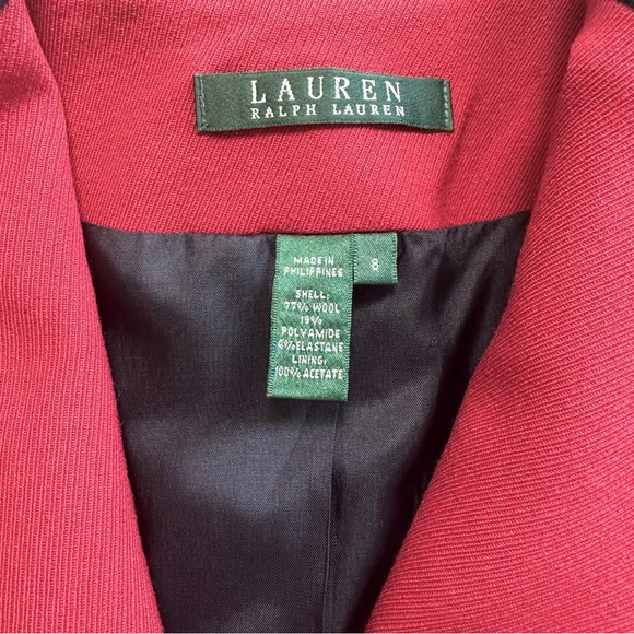 Vintage Lauren Ralph Lauren Light Wool Blend Blazer Jacket Coat Small-Medium - Picture 5 of 7